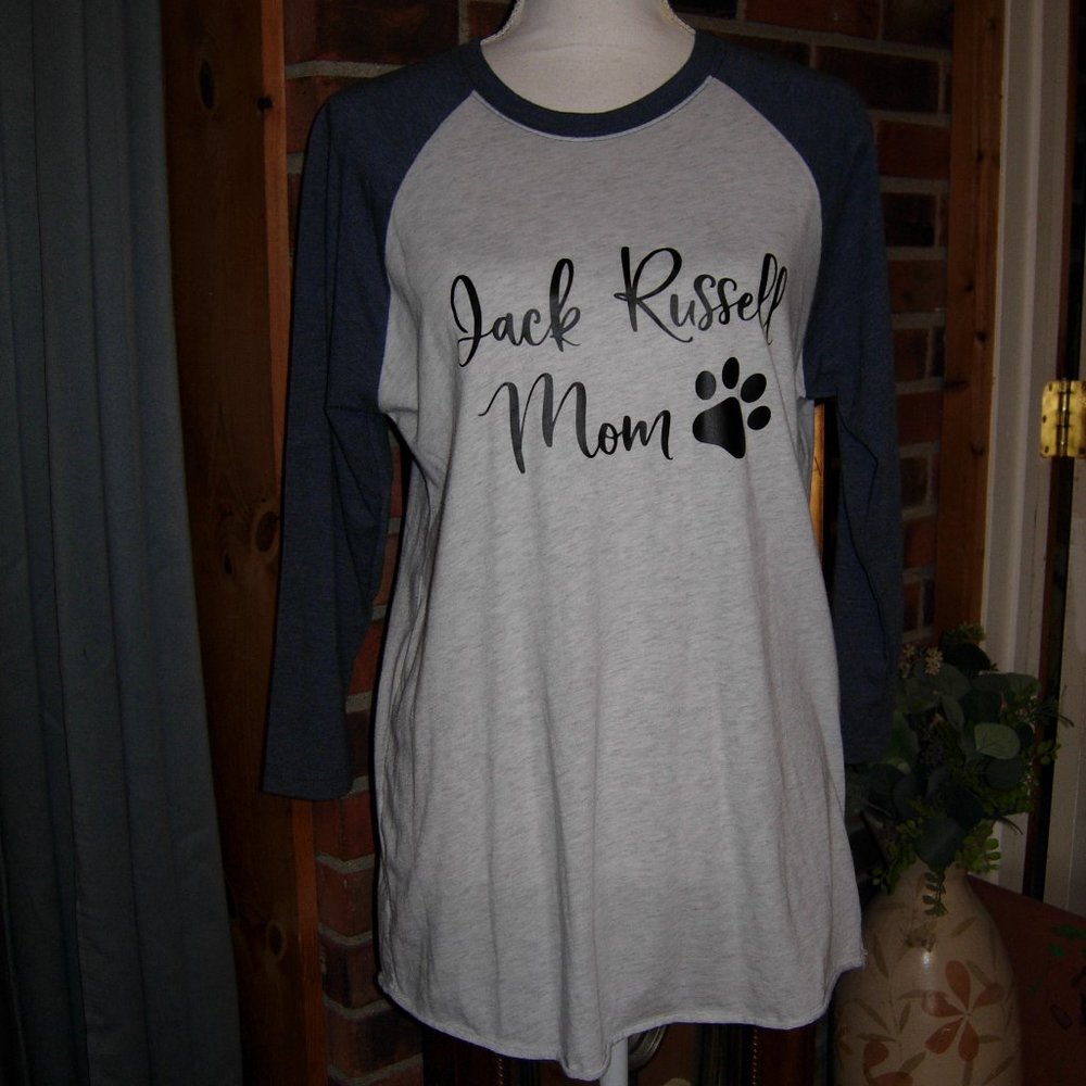 Next Level Jack Russell Mom 3/4 Sleeve T-Shirt M
